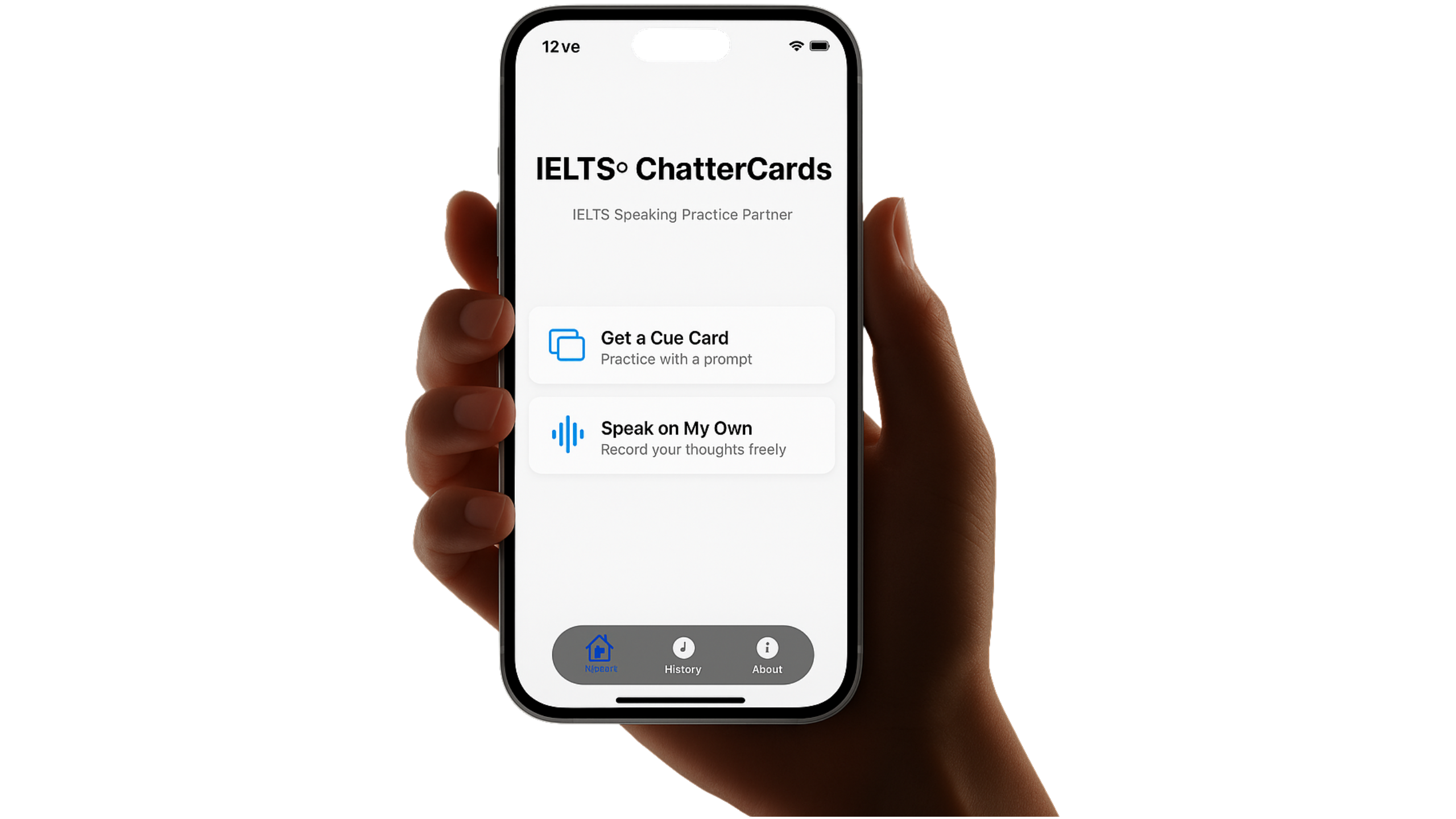 IELTS ChatterCards App Screenshot