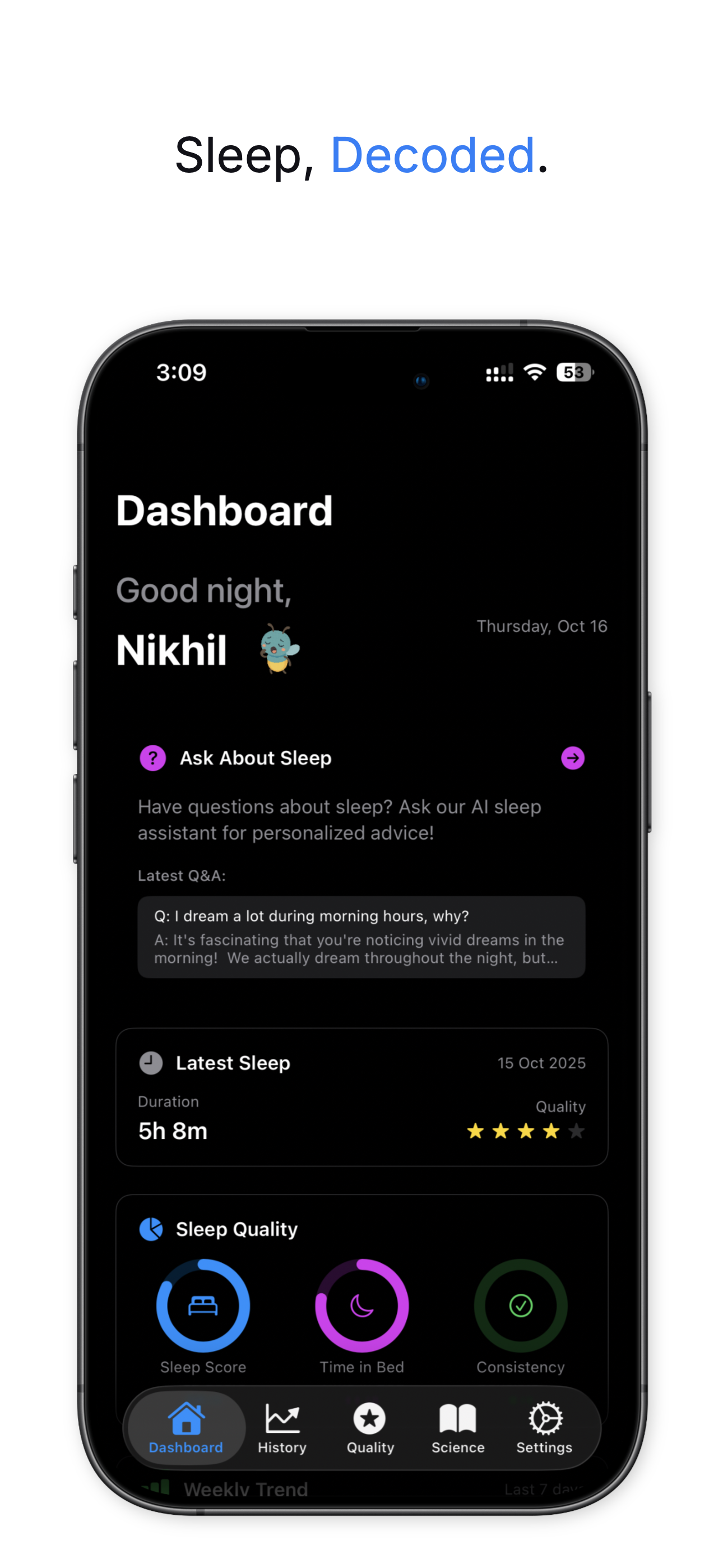 Sleep Dashboard