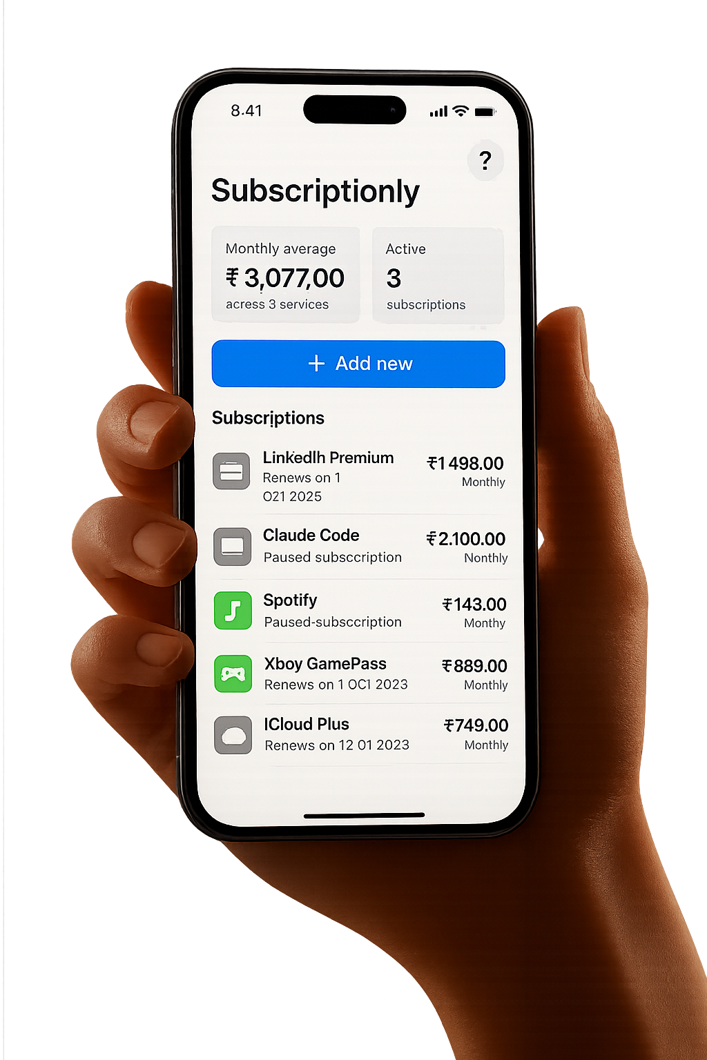 Subscriptionly App Screenshot